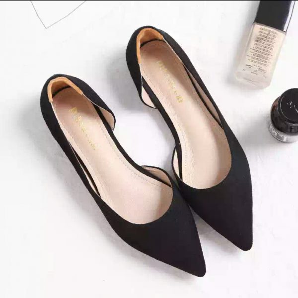 Comfortable Flat Cover Shoe-Black 